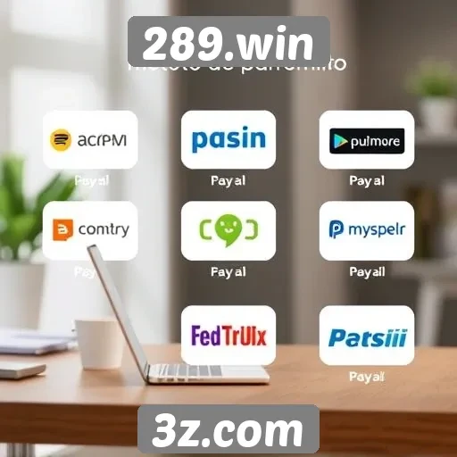 Métodos de pagamento aceitos no 289.win