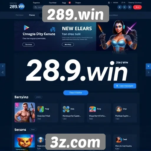 Interface do usuário do site 289.win é intuitiva